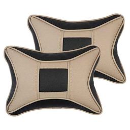 AllExtreme Exnp001 2 Pcs PU Leather Car Neck Rest Pillows Headrest Cushions Set For All Cars Travel Seat-picture-38