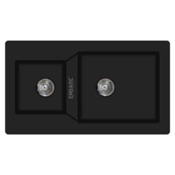 Embarc F1 34x20 inch Black Granite Quartz Kitchen Sink-image-15