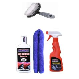 Indopower Ff1060 250ml Leather Shiner Spray, Microfiber Cloth, 100g Scratch Remover &a; All Tyre Cleaning Brush Kit, AHh1064-image-38