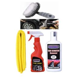Indopower Ff1137 Tyre Shiner Spray, 1Pc Car Cloth , Scratch Remover, All Tyre Cleaning Brush Kit, AHh1141-image-44