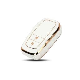 Flymaster Thermoplastic Polyurethane White TPU Car Key Cover, WHITE-TPURKE-18-picture-34