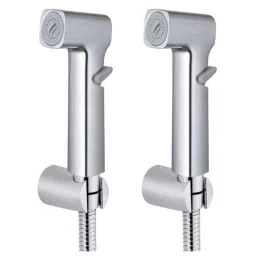 Joyway Desire Plastic Chrome Finish Silver Health Faucet with 1m Flexible Tube &a; Wall Hook (Pack of 2)-image-23