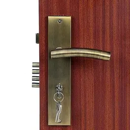 Handle Waala MG1101 10 inch 60mm Stainless Steel Antique Brass Finish Cylindrical Plate Both Side Key Mortise Door Lock Set-picture-27