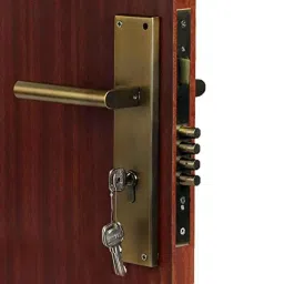 Homexpert MG301 10 inch 60mm Stainless Steel Antique Brass Finish Cylindrical Plate Both Side Key Mortise Door Lock Set-picture-24