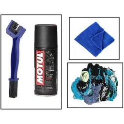 AOW Motul-Chain Lube with Brush, Waste and Micro Fiber Cloth for Royal Enfield Thunderbird 500-48