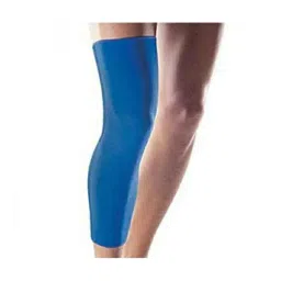 LP Support 667 Spandex, Nylon &a; Cotton Blue Knee Support, Size: L-5