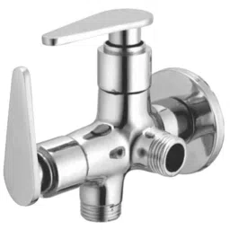Drizzle Vista 1/2 inch Brass Chrome Finish 2 in 1 Angle Cock Valve Stop Cock-picture-4
