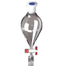 Glassco 500ml Boro 3.3 Glass Pear Shape Separating Funnel with PTFE Stopcock, 164.210.08-16