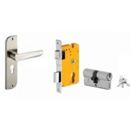 Dorset HL Series Amy 70mm Stainless Steel Patina Finish Door Handle Lock Set with Both Side Key Cylinder (Pack of 3)-picture-28