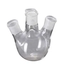 Glassco 2000ml Glass Boro 3.3 Round Bottom Flask with Angular Four Neck, 060.240.19-14