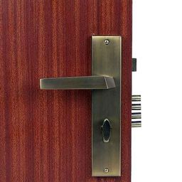 Handle Waala Sana 10 inch 60mm Stainless Steel Antique Brass Finish Cylindrical Plate One Side Key Mortise Door Lock Set-image-48