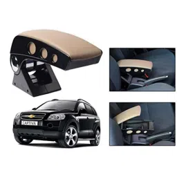 Kozdiko Beige Chrome Finish Car Armrest for Chevrolet Captiva-picture-27