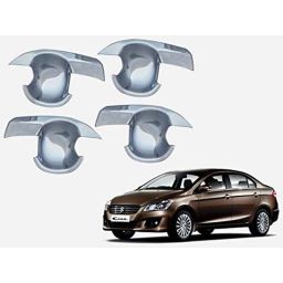 Auto Pearl 4 Pcs ABS Chrome Finish Car Door Handle Bowl Set for without Sensor Model Maruti Suzuki Ciaz-31