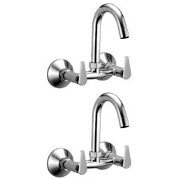 Drizzle Vista 1/2 inch Brass Chrome Finish Kitchen Sink Mixer Tap with Flow, Quarter Turn &a; 360 deg Movable Spout (Pack of 2)-image-15