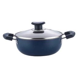 Vinod Zest 3.1L Aluminium Blue Non-Stick Deep Kadai with Glass Lid, NSDK24-picture-18