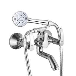 ZAP Brass Chrome Finish 2 In 1 Wall Mixer Set-picture-46