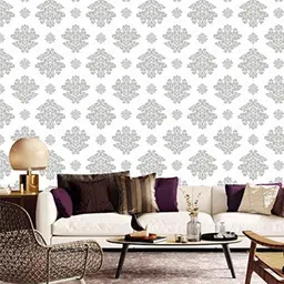 Asian Paints S107XF07A15 EzyCR8 45x300cm Paper Damask Florals Water Resistant Self Adhesive Wallpaper, HPCA24403-picture-14