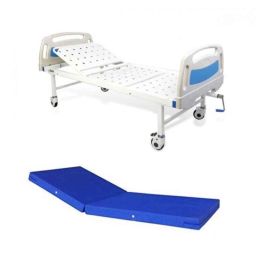 Wellsure Healthcare WSH-1213 Mild Steel Pre-Treated Epoxy Powder Coated Semi Fowler Bed with Mattress-image-37