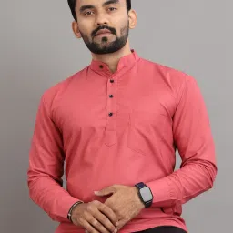 Men Solid Cotton Blend Straight Kurta-image-36