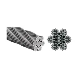 Mahadev 15mm IWRC Ungalvanised Steel Wire Rope, Size 6x19, Length: 50 m-picture-3
