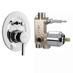 Cera Ripple Single Lever Wall Mount 5 Way Concealed Diverter, F1017711 + F4020101 (Pack of 2)-picture-6