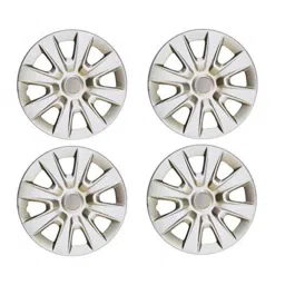 Auto Pearl 4 Pcs 14 inch Silver Wheel Cover Set for Nissan Micra-31