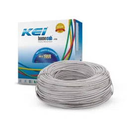 KEI 4 Sqmm Single Core Homecab FR White Copper Unsheathed Flexible Cable, Length: 90 m-image-58
