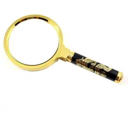 Stealodeal 90mm Black &a; Gold Magnifying Glass, Magnification: 10X-picture-32