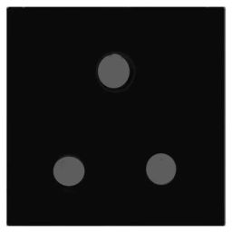 Anchor Tiona 6A 3 Pin Round 2 Module ISI Black Socket, 86351B (Pack of 10)-picture-41