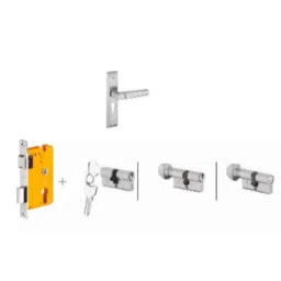 Dorset Cosmo HL CS 8 inch Stainless Steel Lock Set with Coin &a; 70mm Knob Cylinder (Pack of 2)-picture-20