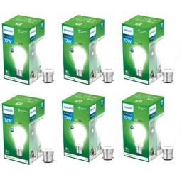 Philips Full Glow 12W B22D 6500K Crystal White LED Bulb (Pack of 6)-31