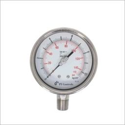 PI Controls BA-21BM-E3-C0 0-42 kg/sqcm/psi 1/2 inch BSP Male Stainless Steel Pressure Gauge, PI100SS00009-15