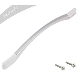 Aquieen 224mm Malleable Chrome White Wardrobe Cabinet Pull Handle, KL-715-224-CP (Pack of 2)-picture-8