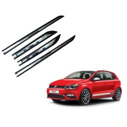 SureStrive 4 Pcs Black &a; Silver Side Door Car Beading Set for Volkswagen Polo New Model-36