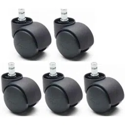 Rose Twin 5 Pcs Nylon Black Caster Wheel Set for Office Chairs-43