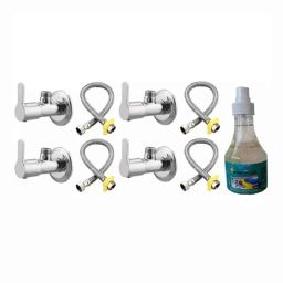 Fastgear Marc Stainless Steel Silver Chrome Finish Bathroom Faucet Set, FG2277-image-74