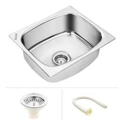 Ruhe 16x18x8 inch Stainless Steel Glossy Finish Oval Single Bowl Kitchen Sink, 13-0102-01-picture-11