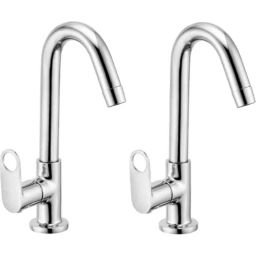 Fastgear Prime Brass Chrome Finish Deck Mounted Aerator Foam Flow Swan Neck Tap (Pack of 3)-picture-9