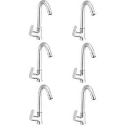 IRIS Ocean Brass Chrome Finish Swan Neck Pillar Tap (Pack of 6)-image-29