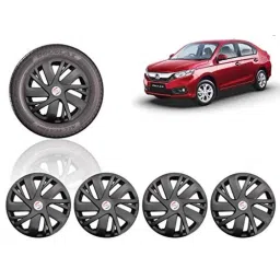 Auto Pearl 4 Pcs 14 inch ABS Black Press Type Fitting Car Wheel Cover Set for Honda Amaze-image-57