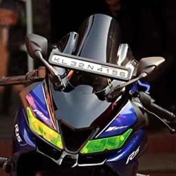 AOW Flexible and Unbreakeable Visor Glass for Yamaha R15 V3 (Black) B-3-34