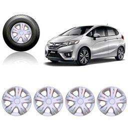 Auto Pearl 4 Pcs 14 inch Silver Car Wheel Cover Set for Honda Jazz 2015-13