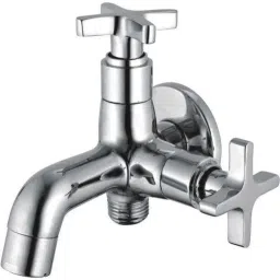 Natraj Carol Chrome Finish Brass 2-in-1 Long Body Tap, CR 3113-3