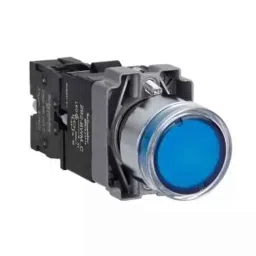 Schneider Electric 220VAC Blue Illuminated Push Button with Integral LED Spring Return Flush, XB2BW36M1C-5