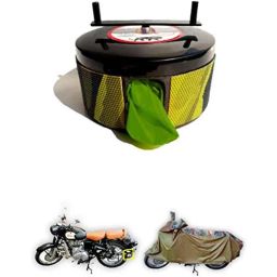 Bike Blazer Green Nylon Taffeta Universal Size Semi-Automatic Bike Body Cover for Army Commando Motorbikes-21