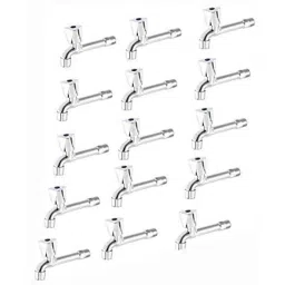 Spazio Smartbuy Stainless Steel Chrome Finish Trio Collection Long Body Bib Cock with Wall Flange (Pack of 15)-picture-46