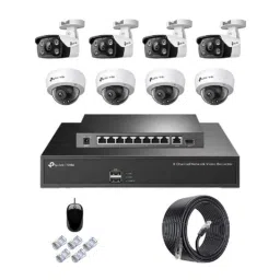 TP-Link VIGI C230 &a; C330 3MP Full Color Indoor &a; Outdoor Network IP Combo Kit with 8CH NVR 8 Camera, 10 Port POE Switch D-LINK 100M LAN Cable-picture-41