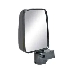 Uno Minda Left Side Black Shatterproof Glass Rear View Mirror for Mahindra Bolero, RV-11002L-11