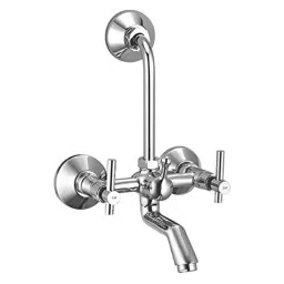 ZAP Delta 15x16 inch Brass Wall Mixer with Telephone Shower Arrangement-picture-44