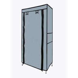 Philoshop 4 Shelves Metal Grey Modular Shoe Rack with 100 GSM Non Woven Fabric-image-9